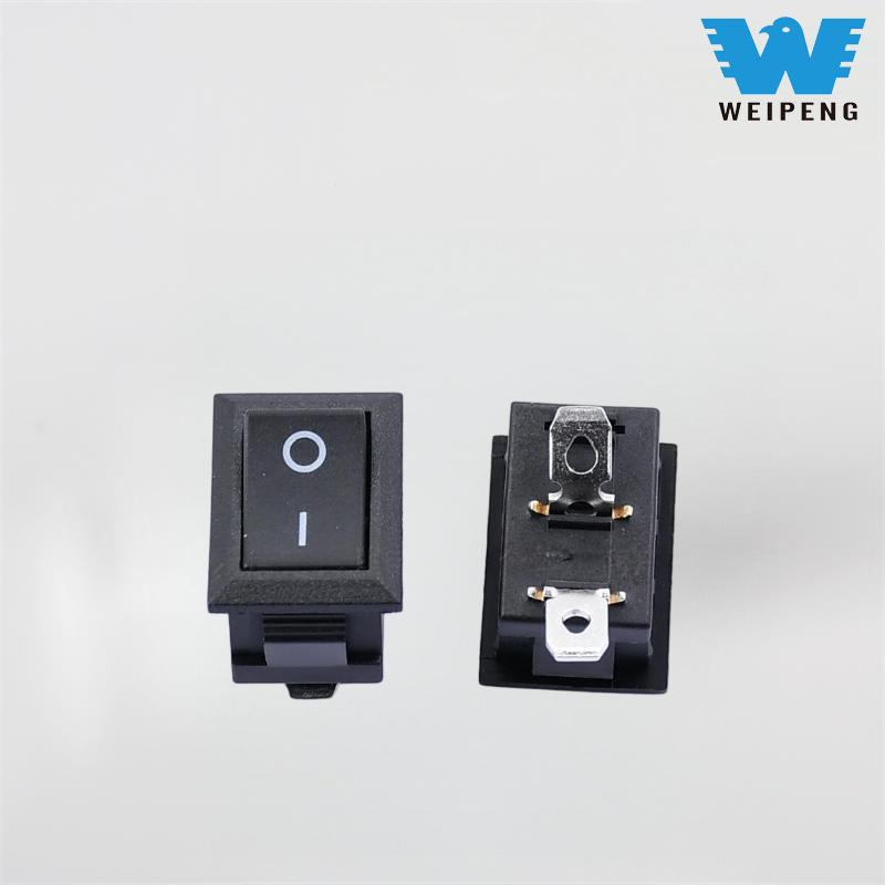 Kcd115*21mm 傾斜 2 ポジションロッカースイッチ、ベントレッグ付き