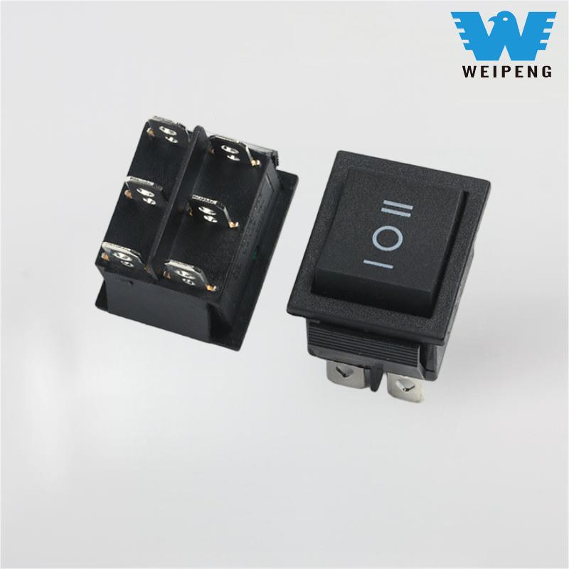 KCD4 ブラックロッカースイッチ 31*25mm 16A 250V
