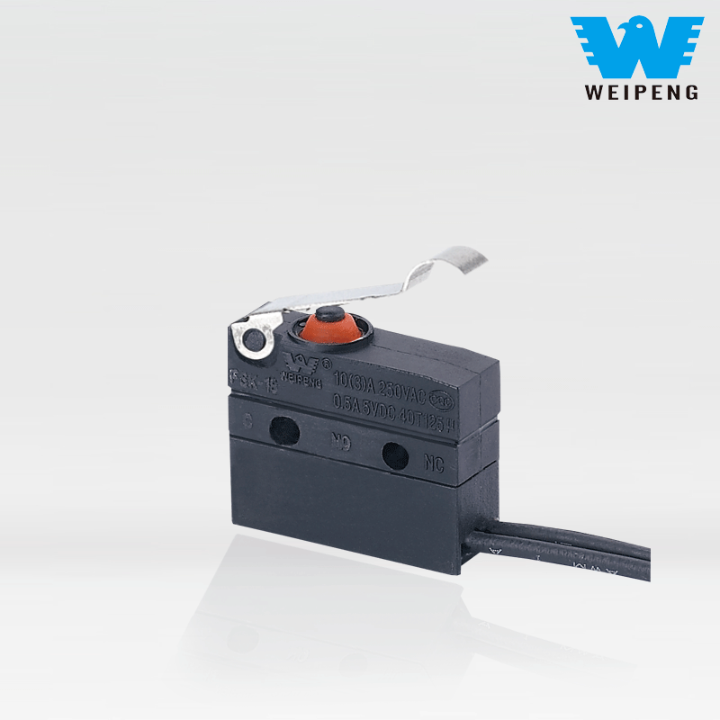Weipeng 10A アングルレバーサイド出口 IP67 密閉防水マイクロスイッチ